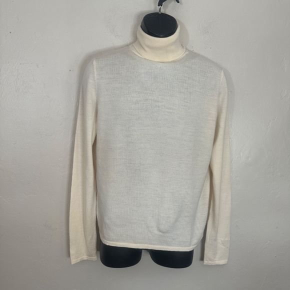 Bloomingdale's Cream Turtleneck Sweater for Men - Picture 2 of 5